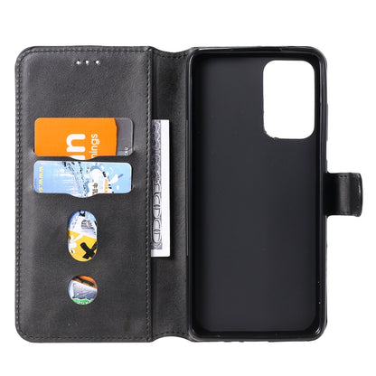 For Samsung Galaxy A52 5G Classic Calf Texture PU + TPU Horizontal Flip Leather Case, with Holder & Card Slots & Wallet(Black) by buy2fix