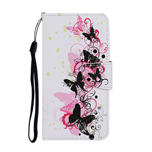 For Samsung Galaxy A02s(EU Edition) Colored Drawing Pattern Horizontal Flip Leather Case with Holder & Card Slots & Wallet & Lanyard(Four Butterflies) by ViLi