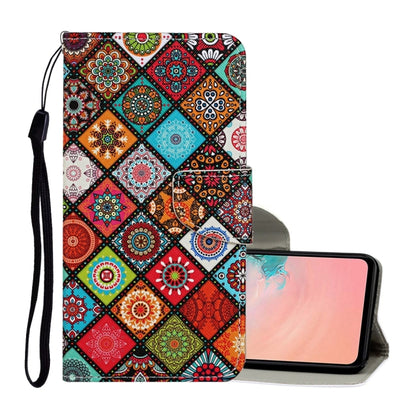 For Samsung Galaxy A12 Colored Drawing Pattern Horizontal Flip Leather Case with Holder & Card Slots & Wallet & Lanyard(Ethnic Style) by buy2fix