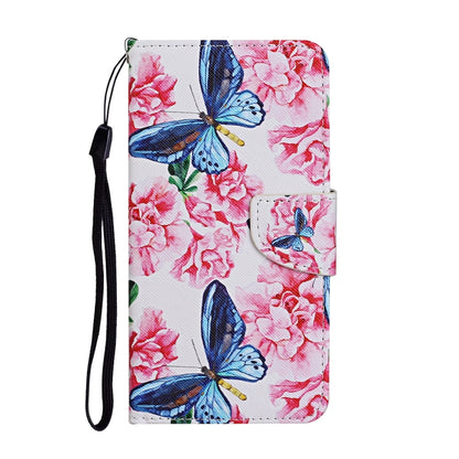 For Samsung Galaxy A12 Colored Drawing Pattern Horizontal Flip Leather Case with Holder & Card Slots & Wallet & Lanyard(Dragonfly Flower) - Samsung Accessories by buy2fix | Online Shopping UK | buy2fix