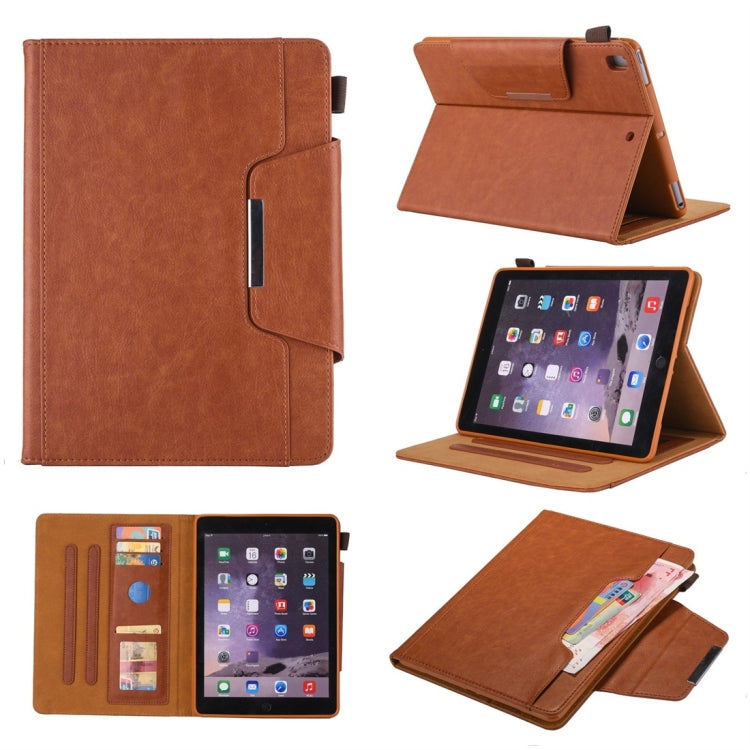 For iPad 10.2 2021 / 2020 / 2019 Business Style Horizontal Flip Leather Case with Holder & Card Slot & Photo Frame & Wallet(Brown) by buy2fix