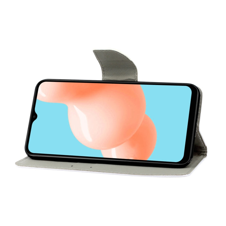 For Samsung Galaxy A12 Coloured Drawing Pattern Horizontal Flip PU Leather Case with Holder & Card Slots & Wallet & Lanyard(Black Marble) by buy2fix