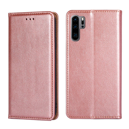 For Huawei P30 Pro PU + TPU Gloss Oil Solid Color Magnetic Horizontal Flip Leather Case with Holder & Card Slot & Wallet(Rose Gold) by buy2fix
