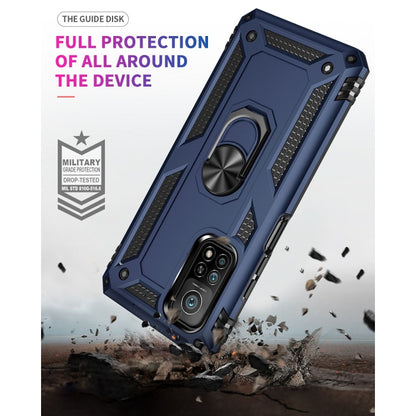 For Xiaomi Mi 10T Pro 5G Shockproof TPU + PC Protective Case with 360 Degree Rotating Holder(Blue) by buy2fix