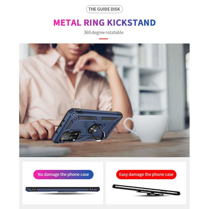 For Xiaomi Mi 10T Pro 5G Shockproof TPU + PC Protective Case with 360 Degree Rotating Holder(Blue) by buy2fix