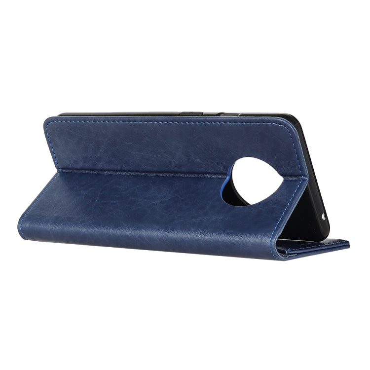 For Xiaomi Redmi Note 9 5G / Note 9T 5G Magnetic Crazy Horse Texture Horizontal Flip Leather Case with Holder & Card Slots & Wallet(Blue) by buy2fix
