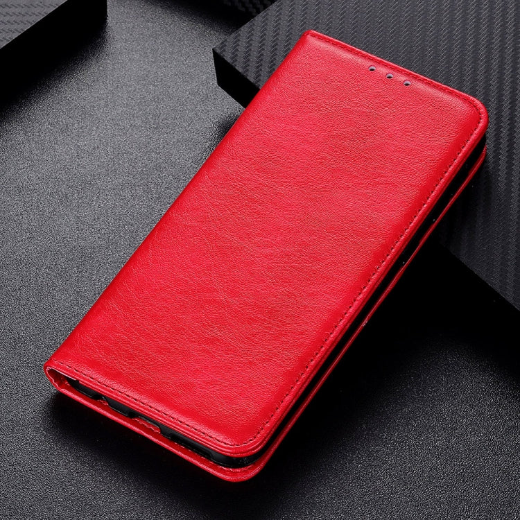 For Xiaomi Redmi Note 9 5G / Note 9T 5G Magnetic Crazy Horse Texture Horizontal Flip Leather Case with Holder & Card Slots & Wallet(Red) by buy2fix
