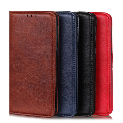 For Xiaomi Redmi Note 9 5G / Note 9T 5G Magnetic Crazy Horse Texture Horizontal Flip Leather Case with Holder & Card Slots & Wallet(Blue) by buy2fix
