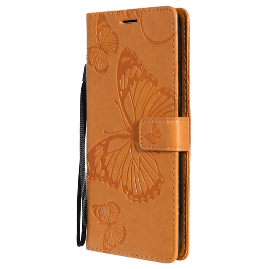 For OPPO A53 (2020) / A53s / A33 (2020) / A32 3D Butterflies Embossing Pattern Horizontal Flip Leather Case with Holder & Card Slot & Wallet(Yellow) by buy2fix