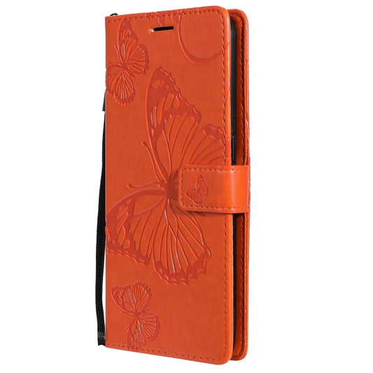 For OPPO A53 (2020) / A53s / A33 (2020) / A32 3D Butterflies Embossing Pattern Horizontal Flip Leather Case with Holder & Card Slot & Wallet(Orange) by buy2fix