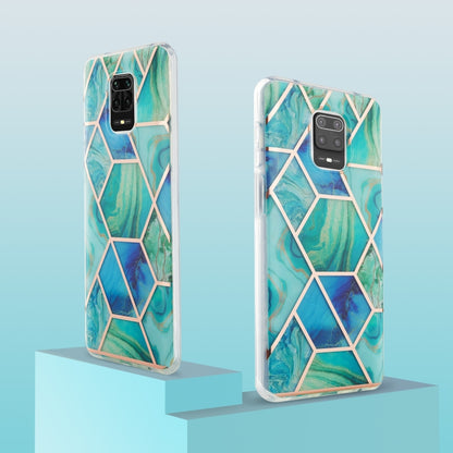 For Xiaomi Redmi Note 9S / 9 Pro / 9 Pro Max 3D Electroplating Marble Pattern TPU Protective Case(Green) by buy2fix