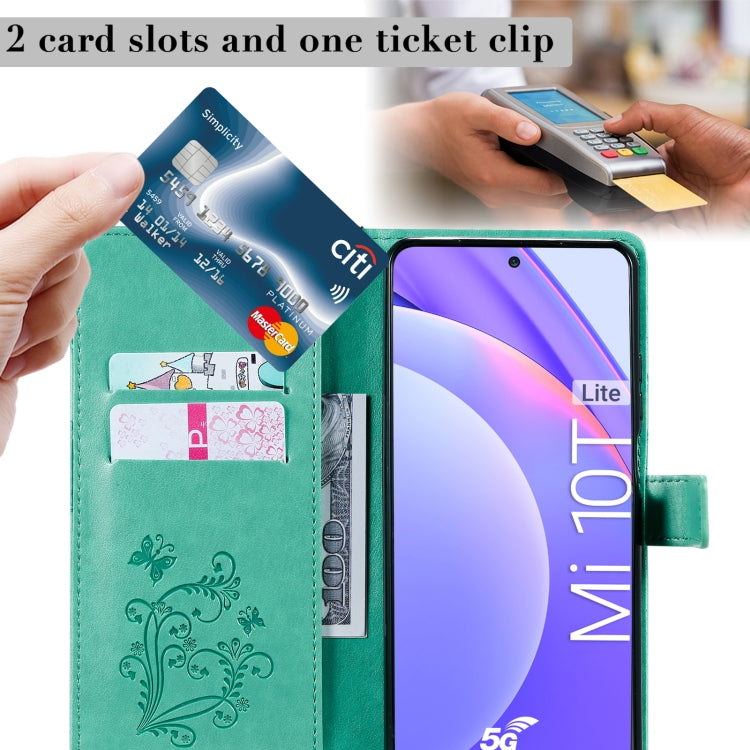 For Xiaomi Mi 10T Lite 3D Butterflies Embossing Pattern Horizontal Flip Leather Case with Holder & Card Slot & Wallet(Blue) by buy2fix