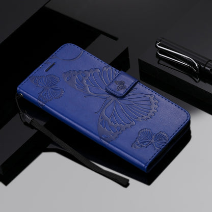 For Xiaomi Mi 10T Lite 3D Butterflies Embossing Pattern Horizontal Flip Leather Case with Holder & Card Slot & Wallet(Blue) by buy2fix