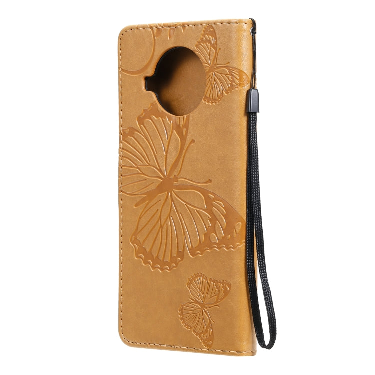 For Xiaomi Mi 10T Lite 3D Butterflies Embossing Pattern Horizontal Flip Leather Case with Holder & Card Slot & Wallet(Yellow) by buy2fix