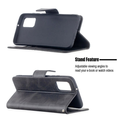 For Samsung Galaxy A02s (EU Version) Retro Lambskin Texture Pure Color Horizontal Flip PU Leather Case with Holder & Card Slots & Wallet & Lanyard(Black) by buy2fix