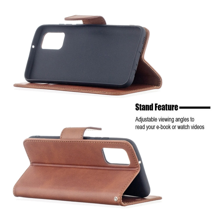 For Samsung Galaxy A02s (EU Version) Retro Lambskin Texture Pure Color Horizontal Flip PU Leather Case with Holder & Card Slots & Wallet & Lanyard(Brown) by buy2fix