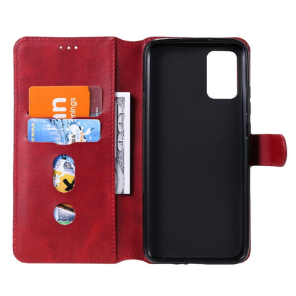 For Samsung Galaxy A02s (EU Version) Classic Calf Texture PU + TPU Horizontal Flip Leather Case with Holder & Card Slots & Wallet(Red) by buy2fix