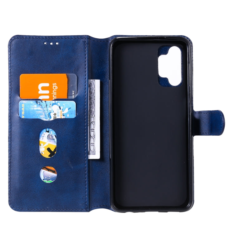 For Samsung Galaxy A32 5G Classic Calf Texture PU + TPU Horizontal Flip Leather Case with Holder & Card Slots & Wallet(Blue) by buy2fix