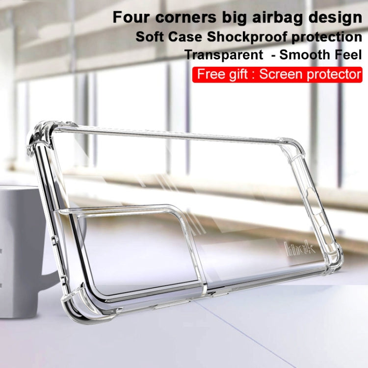 For Samsung Galaxy S21 Ultra 5G IMAK All-inclusive Shockproof Airbag TPU Case with Screen Protector(Transparent) by imak