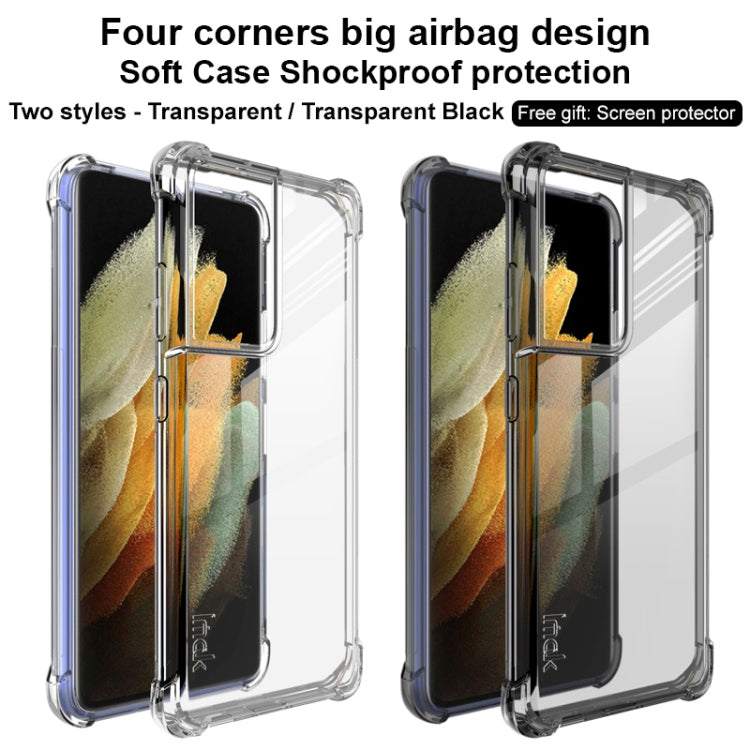 For Samsung Galaxy S21 Ultra 5G IMAK All-inclusive Shockproof Airbag TPU Case with Screen Protector(Transparent) by imak