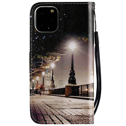 For iPhone 11 Pro Painted Pattern Horizontal Flip Leather Case, with Wallet & Holder & Card Slots & Lanyard(Cityscape) by buy2fix