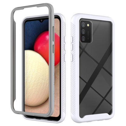For Samsung Galaxy A02s (EU Version) Starry Sky Solid Color Series Shockproof PC + TPU Protective Case(White) by buy2fix