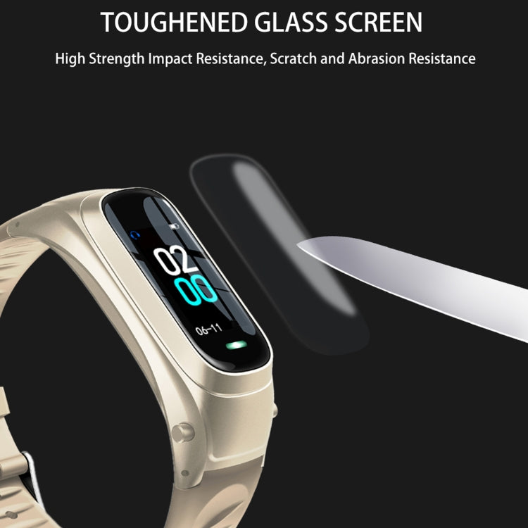 B9 0.96 inch TFT Color Screen AI Voice Smart Bracelet, Support Reject Call / Sleep Monitoring / Heart Rate Monitoring(Gold) - Smart Wear by buy2fix | Online Shopping UK | buy2fix