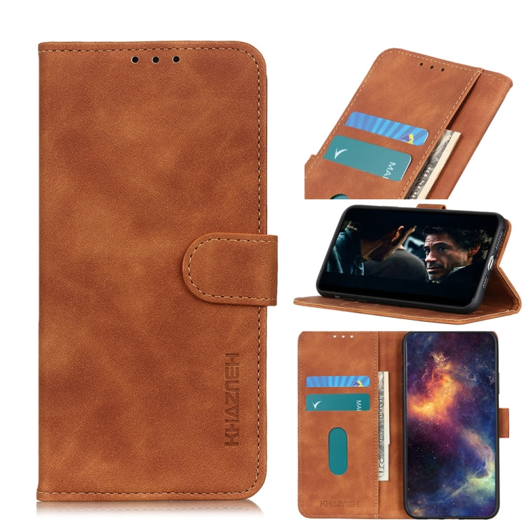 For Samsung Galaxy A32 4G KHAZNEH Retro Texture PU + TPU Horizontal Flip Leather Case with Holder & Card Slots & Wallet(Brown) by buy2fix