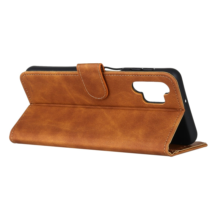 For Samsung Galaxy A32 4G KHAZNEH Retro Texture PU + TPU Horizontal Flip Leather Case with Holder & Card Slots & Wallet(Brown) by buy2fix