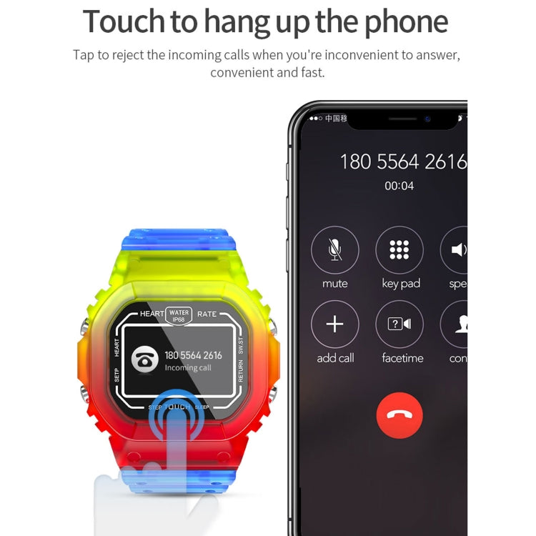 K16 1.14 inch TFT Color Screen IP68 Waterproof Smart Watch, Support Bluetooth Music / Sleep Monitoring / Heart Rate Monitoring(Colorful) - Smart Wear by buy2fix | Online Shopping UK | buy2fix