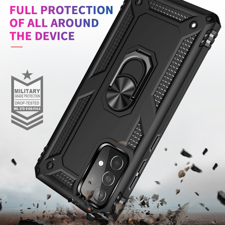 For Samsung Galaxy A52 5G / 4G Shockproof TPU + PC Protective Case with 360 Degree Rotating Holder(Black) by buy2fix