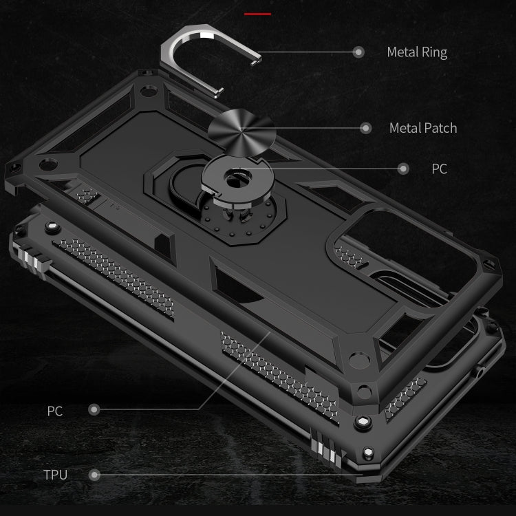 For Samsung Galaxy A52 5G / 4G Shockproof TPU + PC Protective Case with 360 Degree Rotating Holder(Black) by buy2fix