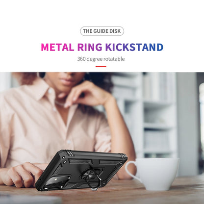 For Samsung Galaxy A72 5G / 4G Shockproof TPU + PC Protective Case with 360 Degree Rotating Holder(Black) by buy2fix