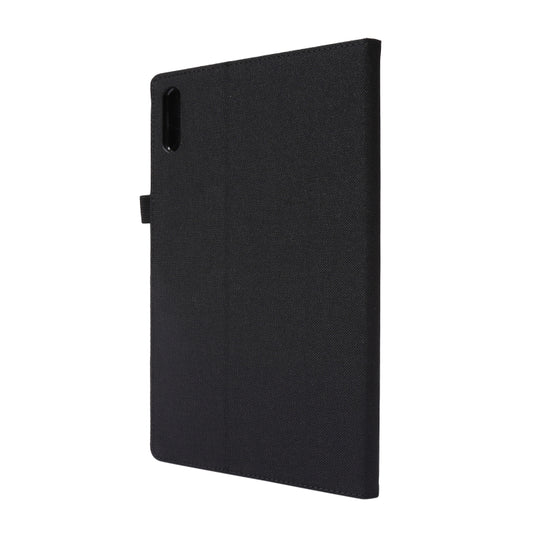 For Lenovo Tab P11 Pro Horizontal Flip TPU + Fabric PU Leather Protective Case with Name Card Clip(Black) by buy2fix