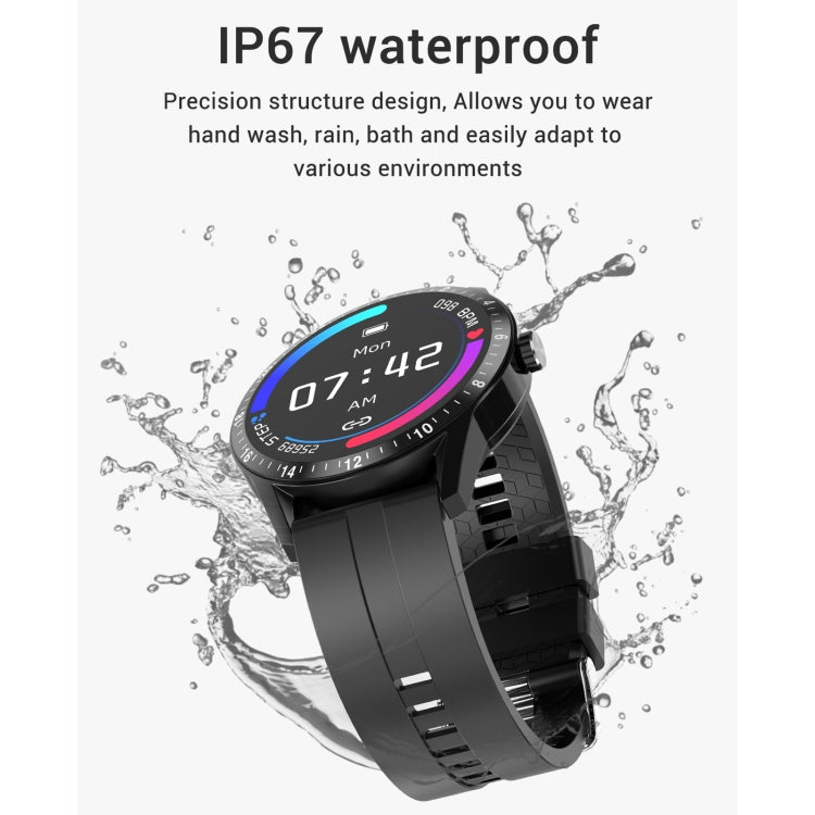 G20 1.3 inch IPS Color Screen IP67 Waterproof Smart Watch, Support Blood Oxygen Monitoring / Sleep Monitoring / Heart Rate Monitoring, Style: Silicone Strap(Green) - Smart Wear by buy2fix | Online Shopping UK | buy2fix