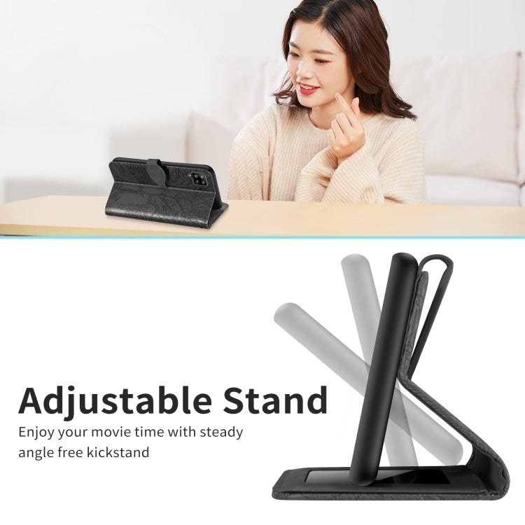 For Samsung Galaxy A12 Life of Tree Embossing Pattern Horizontal Flip Leather Case with Holder & Card Slot & Wallet & Photo Frame & Lanyard(Black) by buy2fix