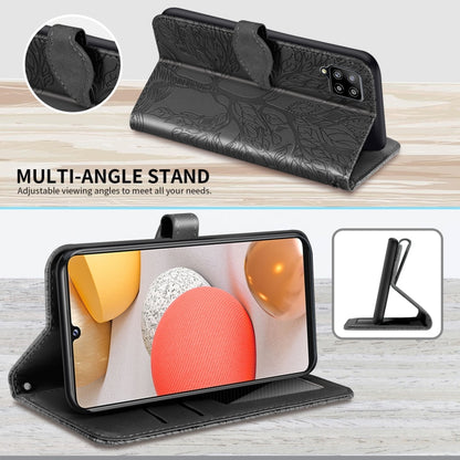 For Samsung Galaxy A12 Life of Tree Embossing Pattern Horizontal Flip Leather Case with Holder & Card Slot & Wallet & Photo Frame & Lanyard(Black) by buy2fix