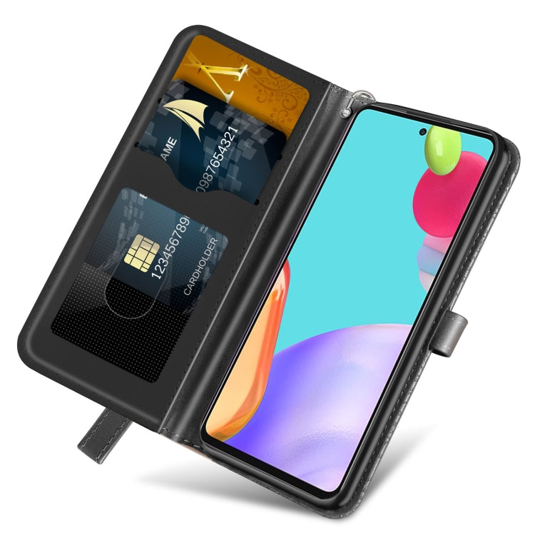 For Samsung Galaxy A52 5G / 4G Life of Tree Embossing Pattern Horizontal Flip Leather Case with Holder & Card Slot & Wallet & Photo Frame & Lanyard(Black) by buy2fix