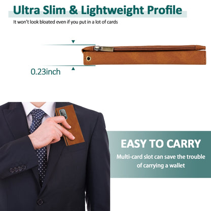 For Samsung Galaxy A52 5G Skin-feel Crazy Horse Texture Zipper Wallet Bag Horizontal Flip Leather Case with Holder & Card Slots & Wallet & Lanyard(Brown) by buy2fix