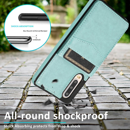 For Huawei P30 Solid Color PC + TPU Protective Case with Holder & Card Slots(Green) by buy2fix
