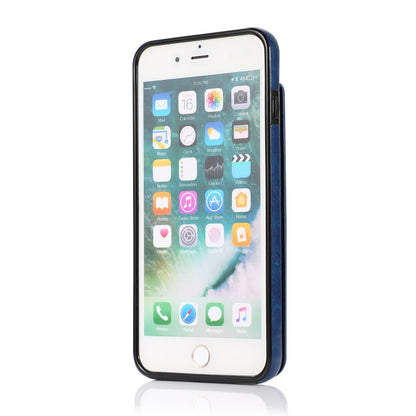 Solid Color PC + TPU Protective Case with Holder & Card Slots For iPhone 8 Plus / 7 Plus(Blue) by buy2fix