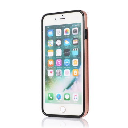 Solid Color PC + TPU Protective Case with Holder & Card Slots For iPhone 8 Plus / 7 Plus(Rose Gold) by buy2fix