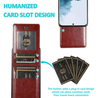 For Samsung Galaxy S20 Solid Color PC + TPU Protective Case with Holder & Card Slots(Brown) by buy2fix