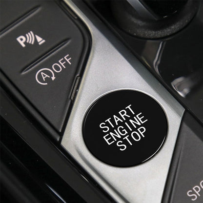 Car Carbon Fiber One-button Start Decorative Sticker for BMW 3 Series / G20 / G05 / G06 / G07 / G14 / G29 / F40 / F44(Black) by buy2fix