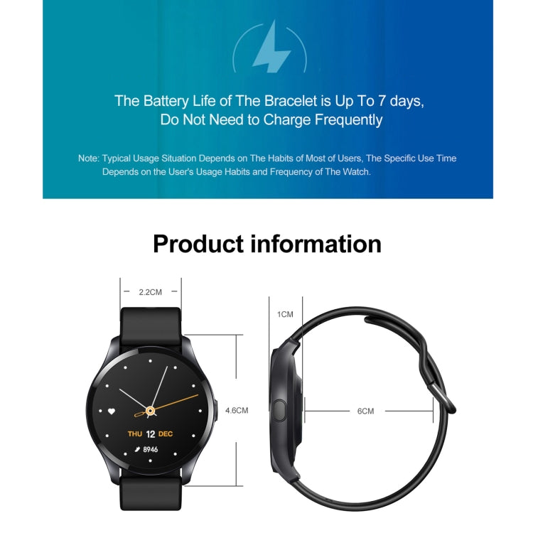 T88 1.28 inch TFT Color Screen IP67 Waterproof Smart Watch, Support Body Temperature Monitoring / Sleep Monitoring / Heart Rate Monitoring(Grey) - Smart Wear by buy2fix | Online Shopping UK | buy2fix