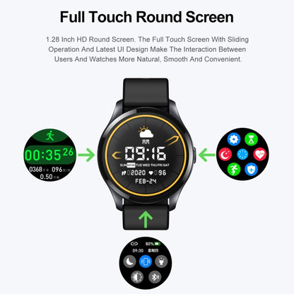 T88 1.28 inch TFT Color Screen IP67 Waterproof Smart Watch, Support Body Temperature Monitoring / Sleep Monitoring / Heart Rate Monitoring(Grey) - Smart Wear by buy2fix | Online Shopping UK | buy2fix