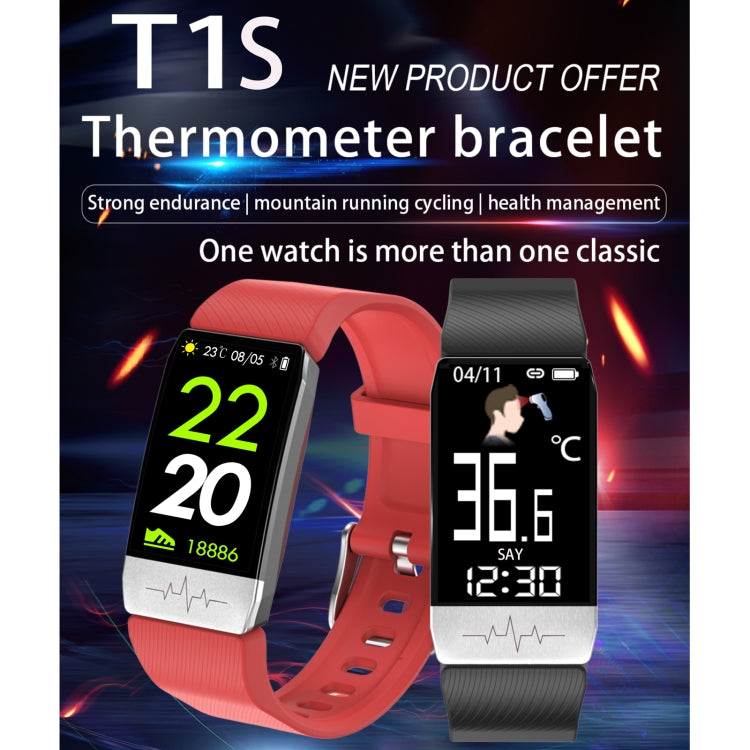 T1S 1.14 inch Screen IP67 Waterproof Smart Bracelet, Support Blood Oxygen Monitoring / Body Temperature Monitoring / Heart Rate Monitoring(Blue) - Smart Wear by buy2fix | Online Shopping UK | buy2fix