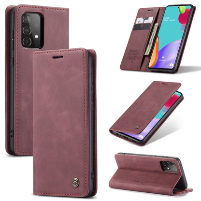 For Samsung Galaxy A52 5G / 4G CaseMe 013 Multifunctional Horizontal Flip Leather Case with Holder & Card Slot & Wallet(Wine Red) - Samsung Accessories by CaseMe | Online Shopping UK | buy2fix