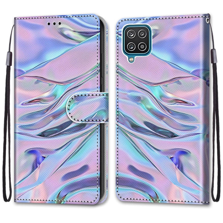 For Samsung Galaxy A12 / M12 Coloured Drawing Cross Texture Horizontal Flip PU Leather Case with Holder & Card Slots & Wallet & Lanyard(Fluorescent Water Texture) - Samsung Accessories by buy2fix | Online Shopping UK | buy2fix