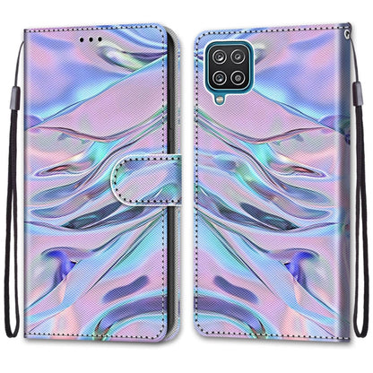 For Samsung Galaxy A12 / M12 Coloured Drawing Cross Texture Horizontal Flip PU Leather Case with Holder & Card Slots & Wallet & Lanyard(Fluorescent Water Texture) - Samsung Accessories by buy2fix | Online Shopping UK | buy2fix